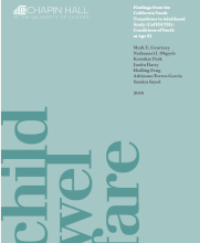 Cover of Child Welfare Report, "Conditions of Foster Youth at Age 21"